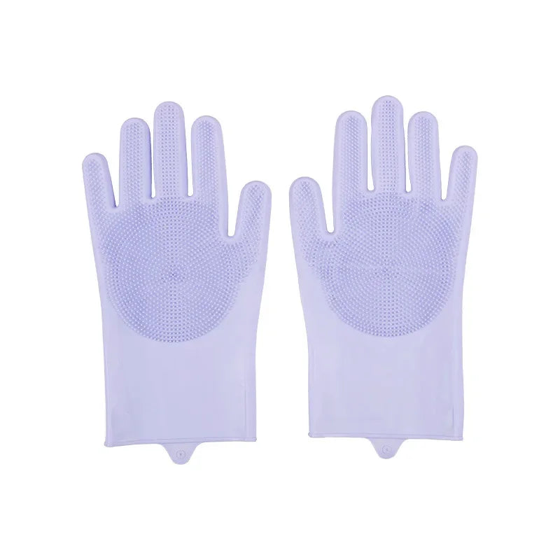 Pet Grooming Cleaning Gloves Dog Cat Bathing Shampoo Glove Scrubber Magic Dishwashing Cleanner Sponge Silicon Hair Removal Glove