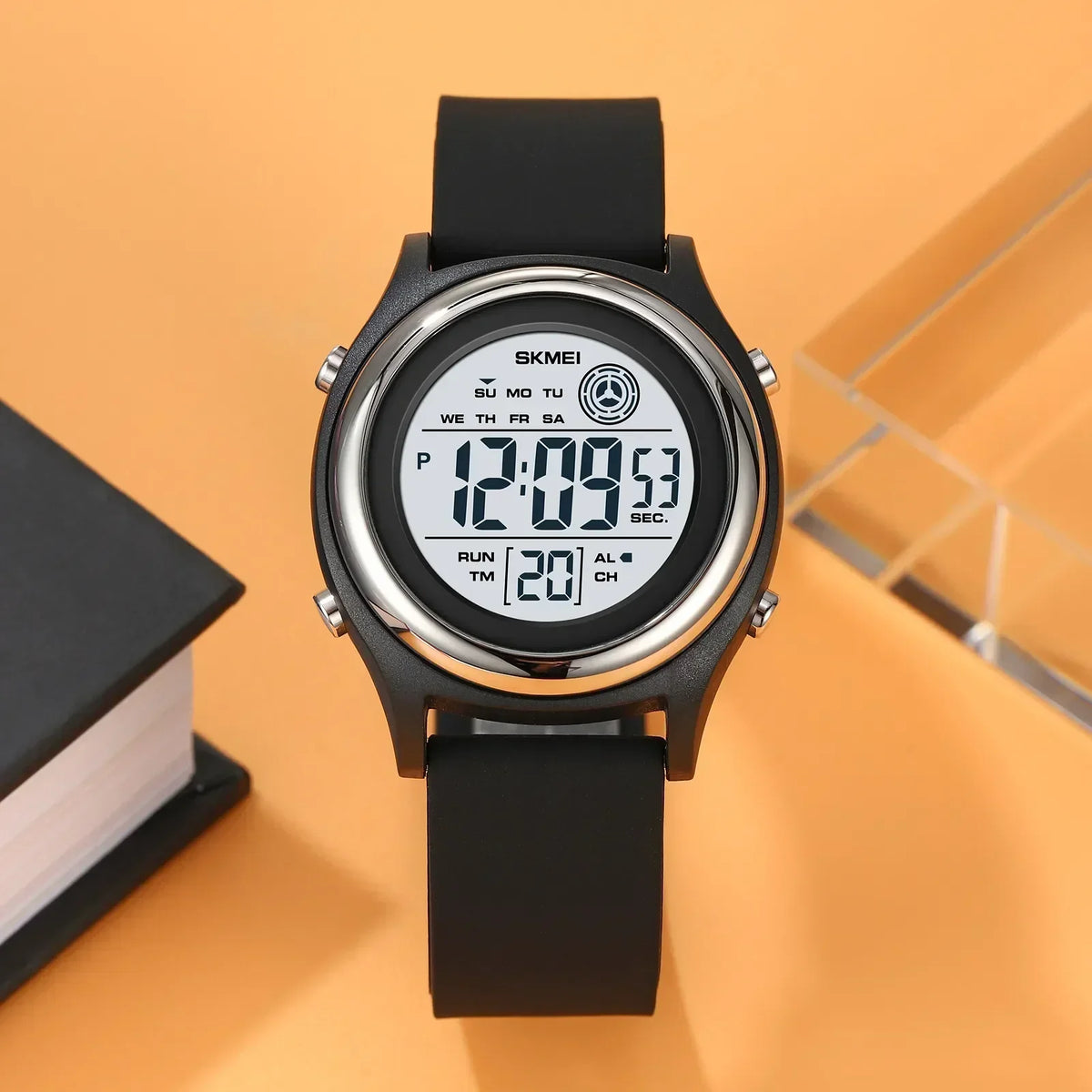 SKMEI 2094 Luxury Womens Digital Wristwatch Stopwatch Lady Waterproof Shockproof Back Light Countdown Watches for Women Reloj