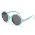 Kids Round Sunglasses Color Gradient Frame UV Protection Flexible Shaft Eyewear For Boys Girls Beach Outdoor Travel Daily Wear