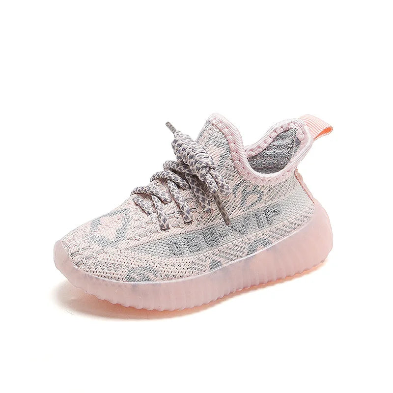 Children's sneakers new four seasons boys and girls running shoes Korean version of the kids children mesh soft bottom shoes