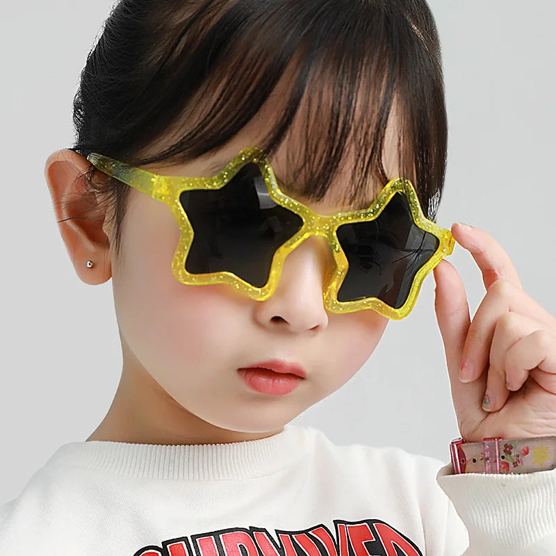 Cute Five Star Sunglasses Baby Cartoon Star Outdoor Sun Protection Children Lovely Sun Glasses Girl Boy Kids Gifts UV400 De Sol