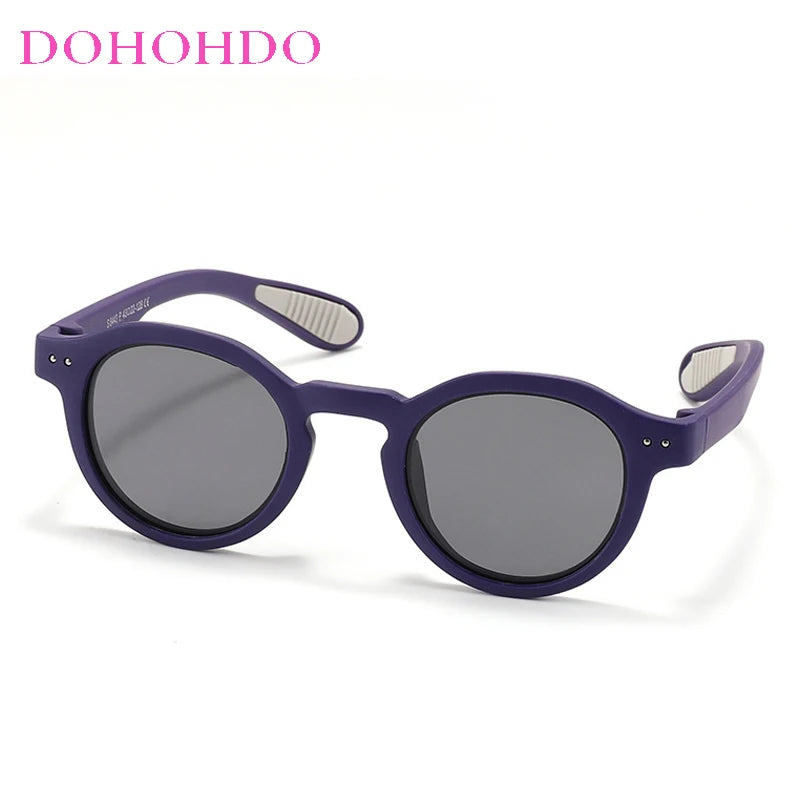 3-12 Years Kids Sunglasses Fashion Children Polarized Sun Glasses Boys Girls Glasses Silicone Safety Baby Shades UV400 Eyewear
