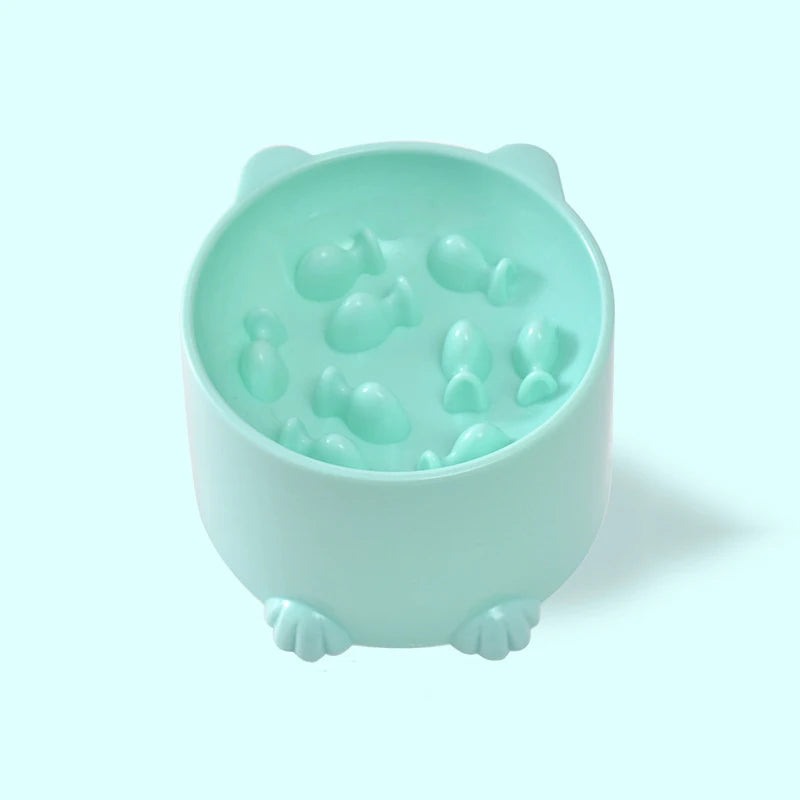 Pet bowl Cats and dogs healthy choking and slow eating bowls high feet neck protection and slow eating pet supplies