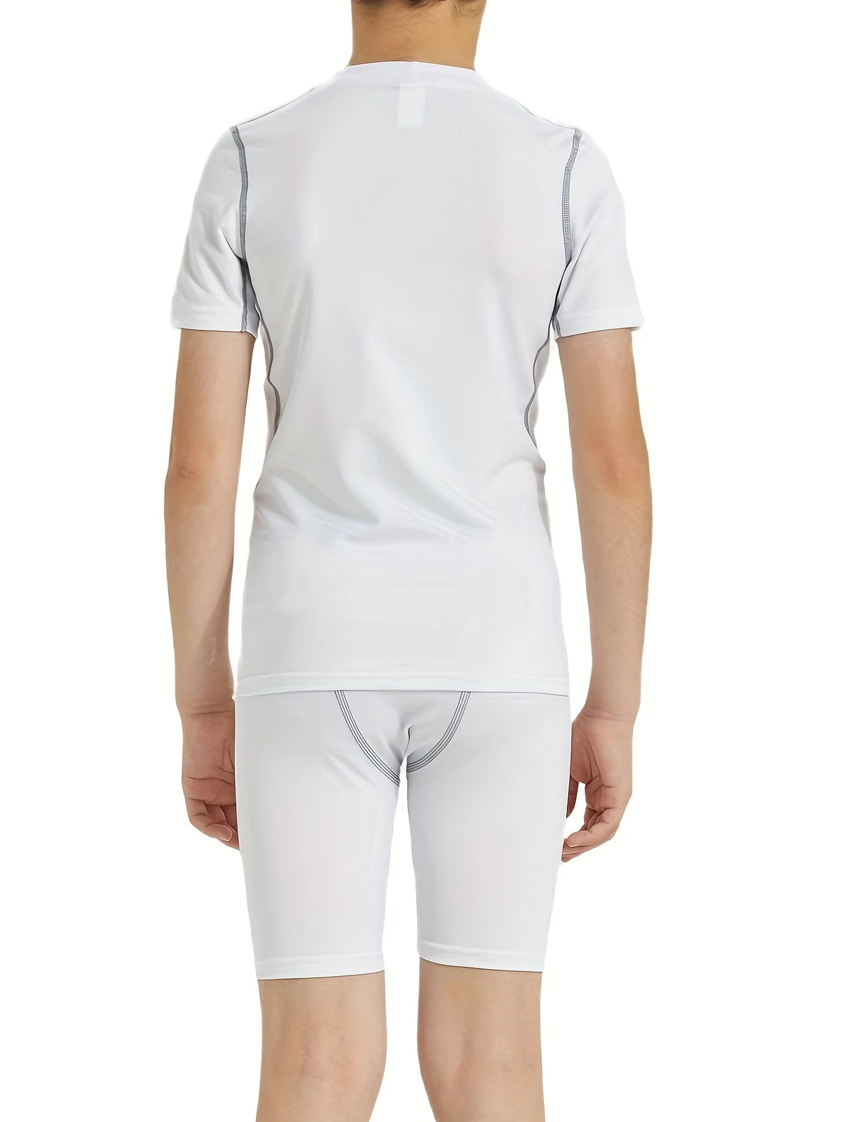Kids Boy's Quick Dry Compression Shirts Short Sleeve Sports Undershirts Base Layer Tee Tops for Active Children