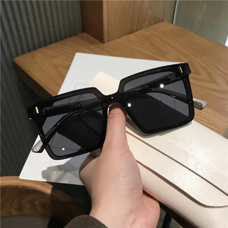 New Big Frame Sunglasses for Women Fashion Square Too Glasses Ladies Glasses Outdoor Sunshade Mirror for Men