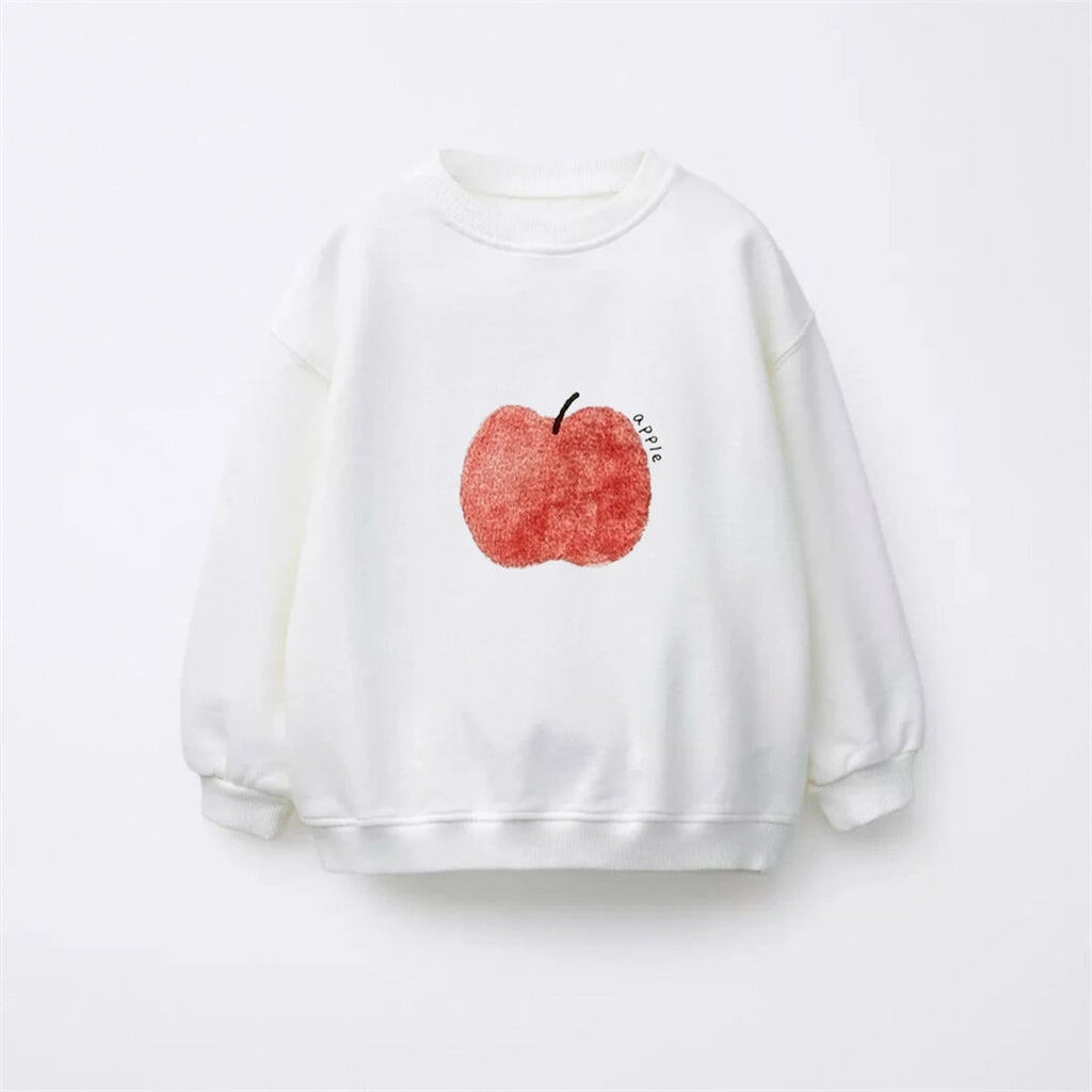 Kids New Printing Hoodie Outer Wear Loose Casual Round Neck Sweatshirst 2 3 4 5 6Years Old Child Versatile Long Sleeve Pullovers