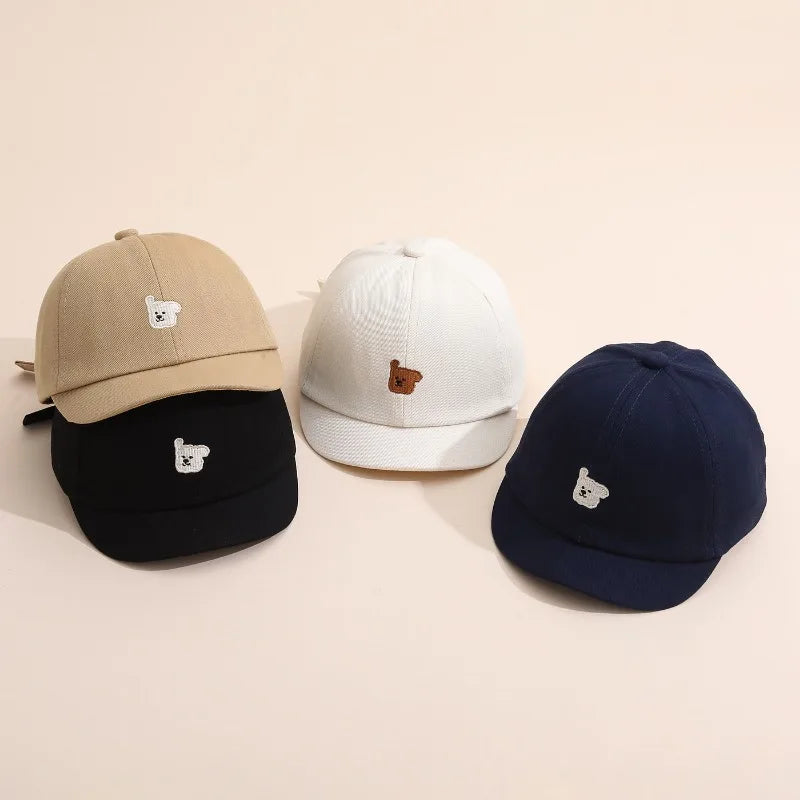 Baby Hat 47-50CM 1-3 Years Spring Summer New Dog Embroidery Kids Cap Casual Girls Sun Protection Baseball Cap Children Boys Hats