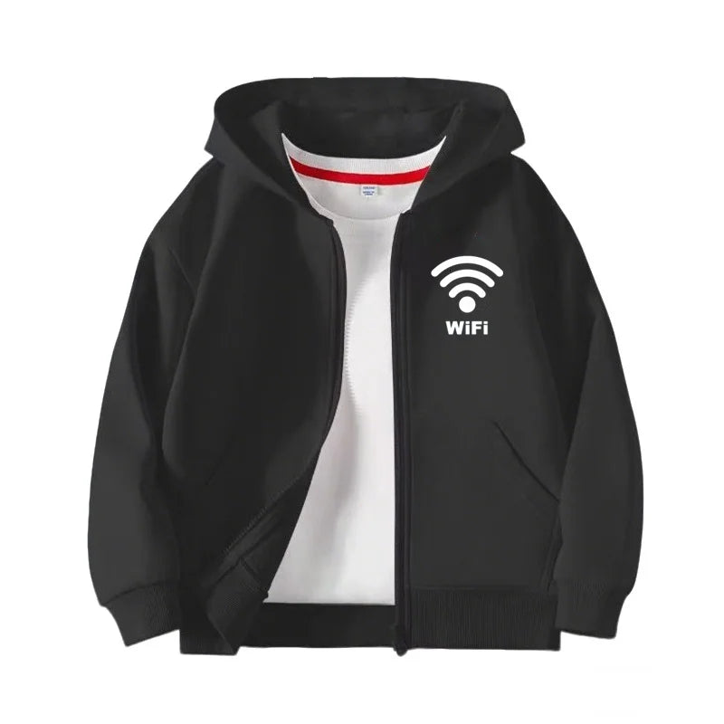 Children Spring Autumn Zipper Hoodies Coat Boys Age 5-12 Leisure Tops Kids Boy Fashion New York City Cardigan Jacket