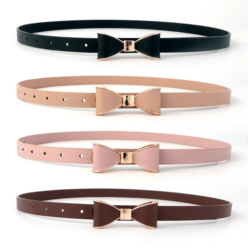 Women's Belts New Bow Solid Color Simple Elegant GentleVersatile Belt Dress Fashionable Girls  Jeans Accessories