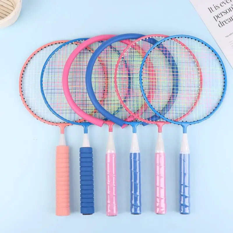 Toy Double Racquet Set Comes With Carrying Backpack Kids Sports Equipment Children Lightweight Badminton Rackets Family Game