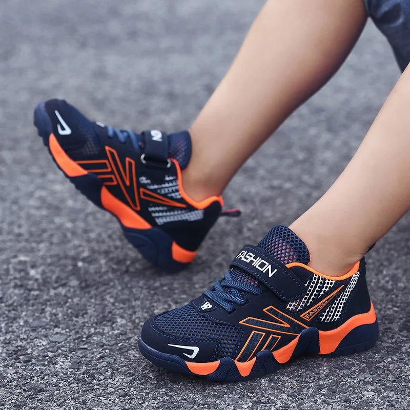 Summer Kids Fashion Sneakers for Boys Mesh Breathable Sports Running Shoes Lightweight Children School Walking Footwear Tennis