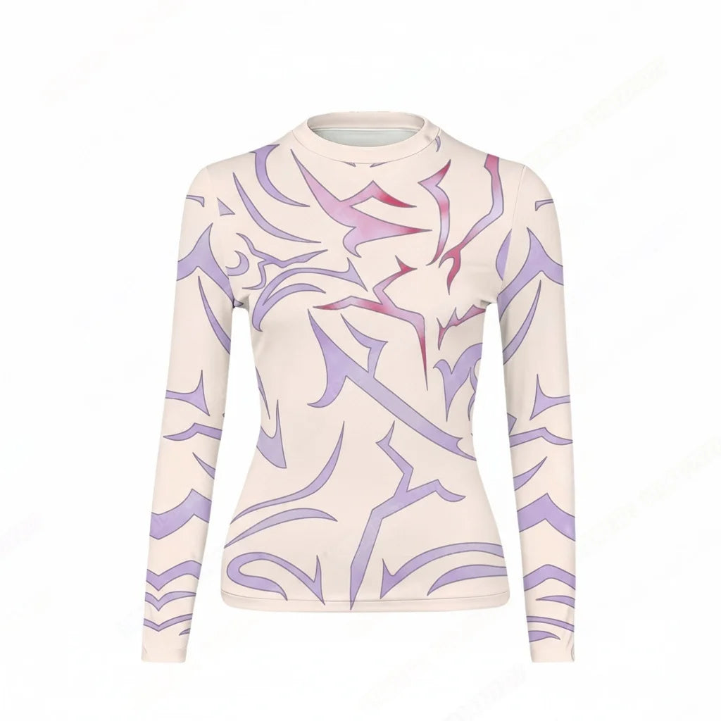 Girls Demon Pop Cosplay Devil Tattoo Pajamas Kid Pants Long Sleeve Pajamas Set Halloween Boys Girls Pajama