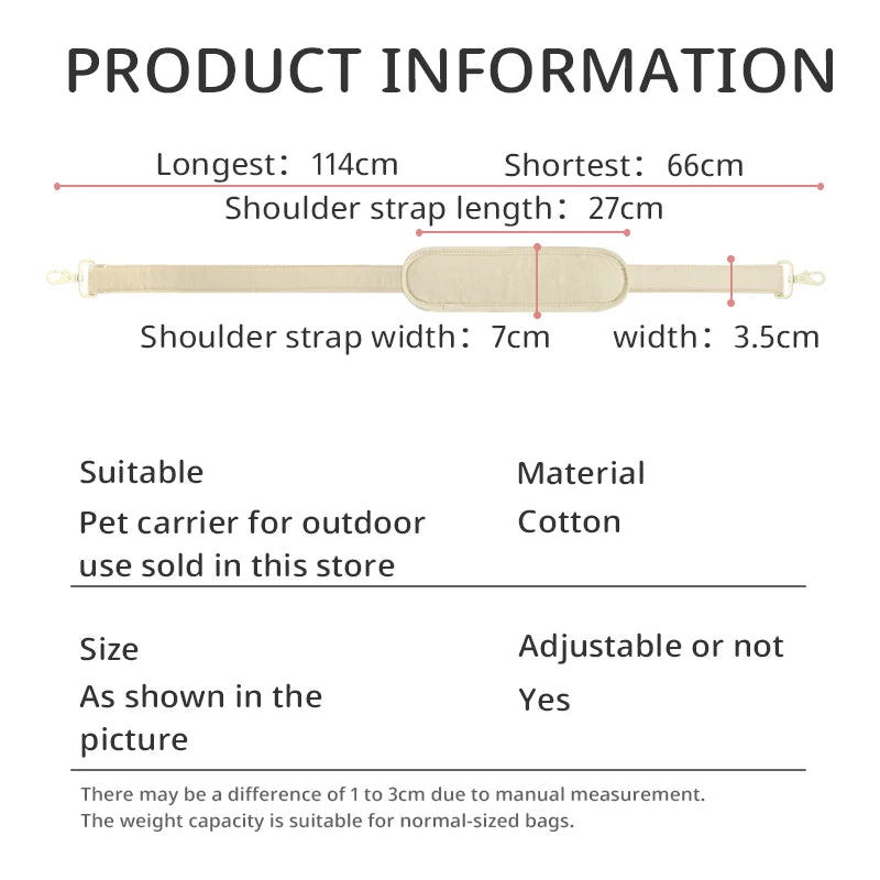 Pet Bag Accessories Anticlinal Belt Pet Bag Articles for Going Out