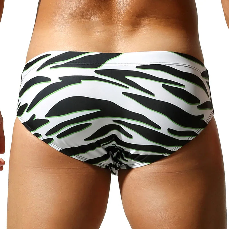 Men's Sport Swim Briefs Low Waist Swimming Trunks Beach Surfing Sexy Swimwear Male Bikini Pants