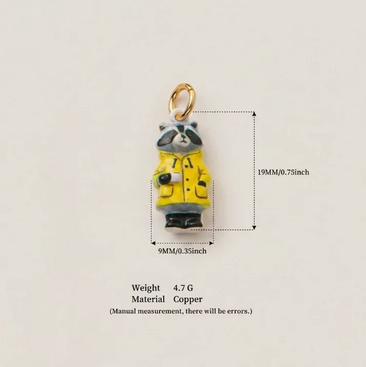 New Fashion Cartoon Small Animal Accessories Pet Dog DIY Necklace for Women Girls Cute Enamel Little Dog Necklace DIY Accessory