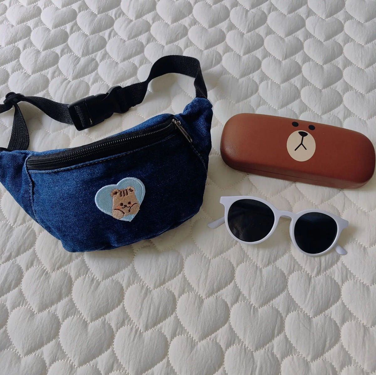Denim Waist Bag for Kids Fashion Fanny Pack for Little Boy Girls Children's Bum Bag Lightweight Chest Bag Cool Shoulder Bags