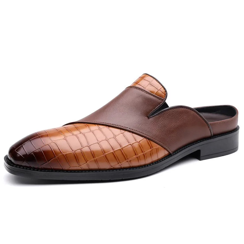 dress loafers half shoes for man slippers luxury designer mules shoes man casual business fashion sliders tongs hommes chinelo m