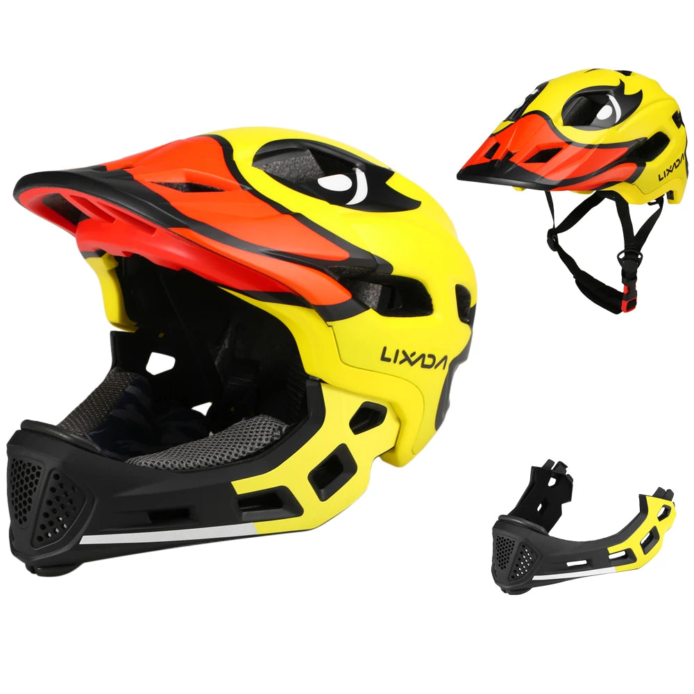 Lixada Kids Detachable Full Face Bike helmet Children's Sports Child Cycling mtb Motorcycle Skateboarding Roller Skating Helmet