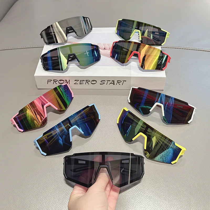 Cycling Sunglasses For Children Kids Riding Sun Glasses For Boys Girls Fashion Outdoors Windproof Goggles UV Resistant Shades