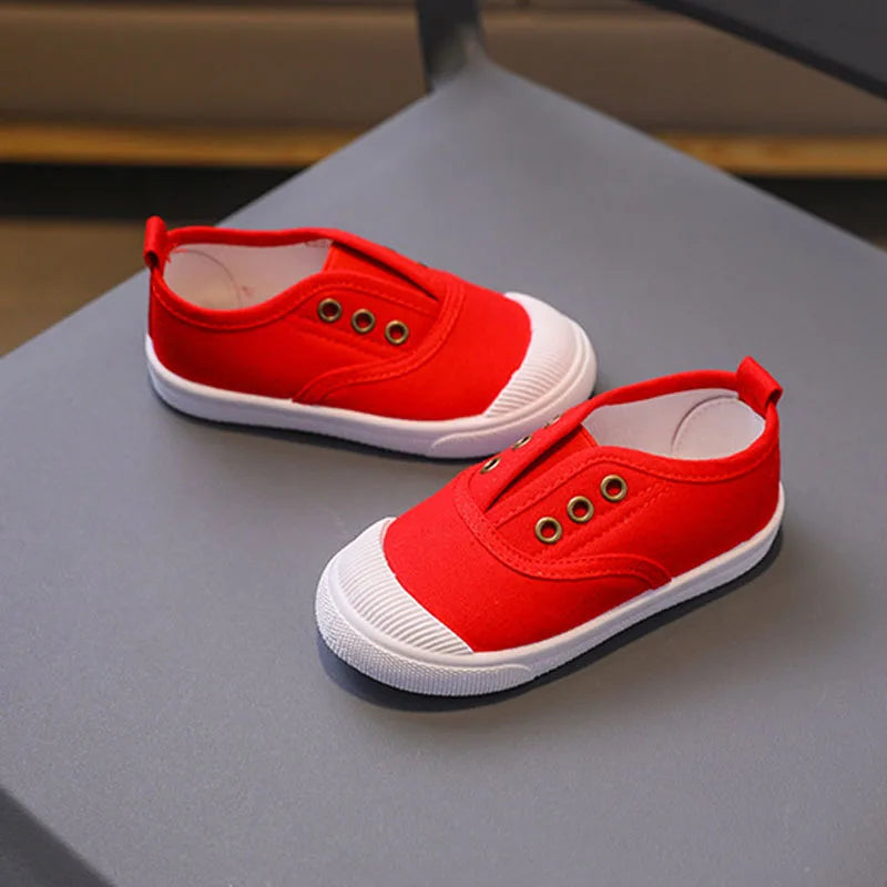 Kids Canvas Sneakers Girls Boys Casual Children Shoes For Spring Autumn Flat Heels Loafers Soft Soles Toddler Baby Shoes  CSH900