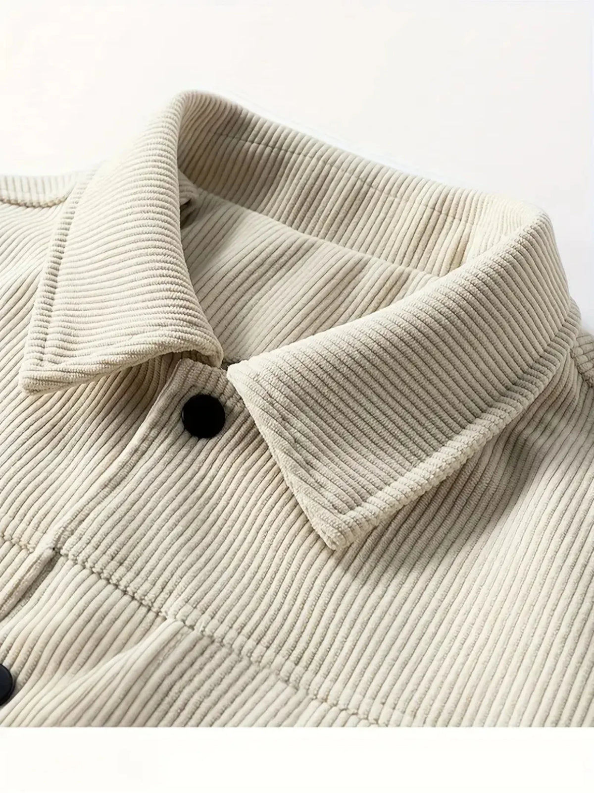 Men's Corduroy Jacket Fashion Casual Solid Color Versatile Top Outerwear for All Occasions