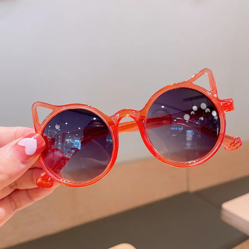 Kids Sunglasses Baby Girls Boys Cute Cartoon Animal Ears Sun Glasses Outdoor Sun Protection Classic Vintage Children Sunglasses