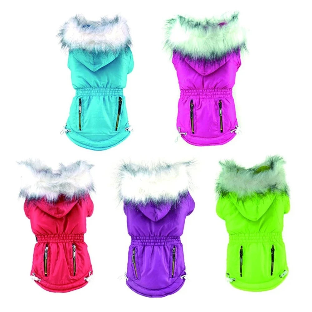 Winter Dog Clothes Warm Hooded Puppy Dog Cat Coat Jackets for Small Dogs Pet Down Parkas Chihuahua Pug French Bulldog Clothing