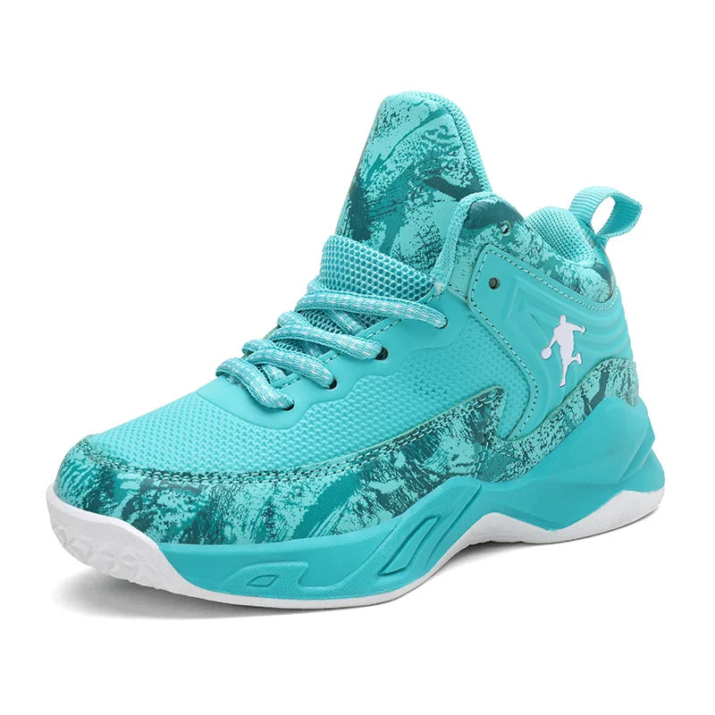 New Kids Brand Basketball Shoes Breathable Comforthable Children Sport Shoes Outdoor Boys Basketball Sneakers Girls Gym Shoes