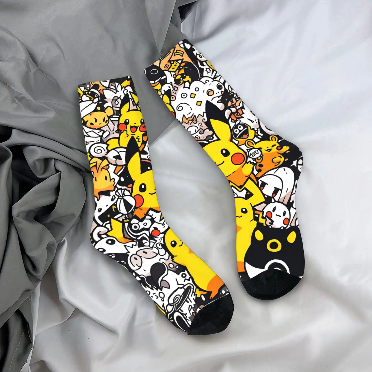 Happy Funny Male Men Socks Hip Hop Pokemons Cartoon Gengar Sock Polyester  Graphic Women's Socks Spring Summer Autumn Winter