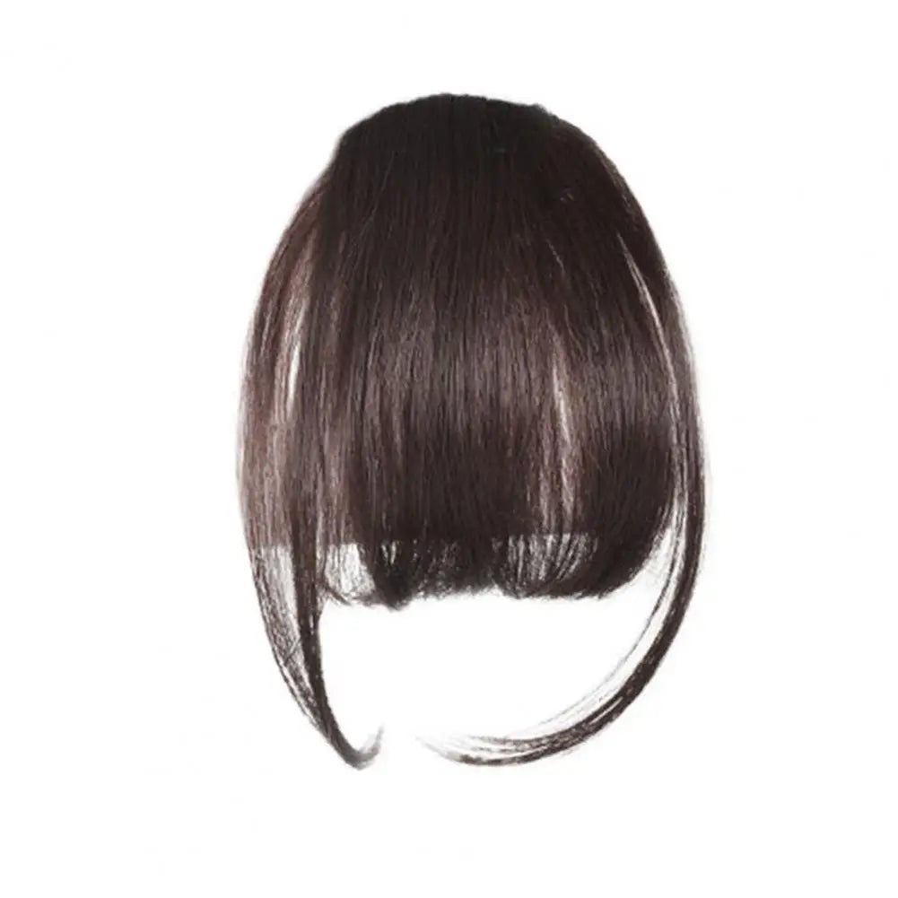 Women Clip-in Bangs Natural Wispy Forehead Hair Extensions Faux French Bangs Girls Straight Air Bangs Fringe Wig Hairpieces