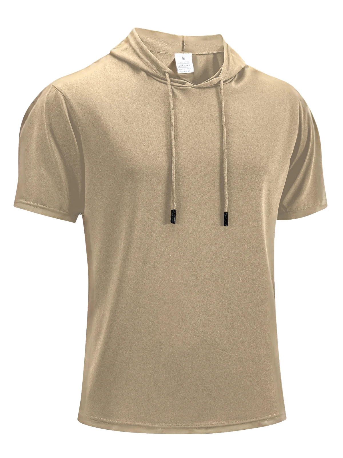 Mens Gym Thin Hoodie Short Sleeve Hoodies Fashion Jogger Sport Tshirt Man Solid Color Summer Daily Casual Athletic Fitness Tees