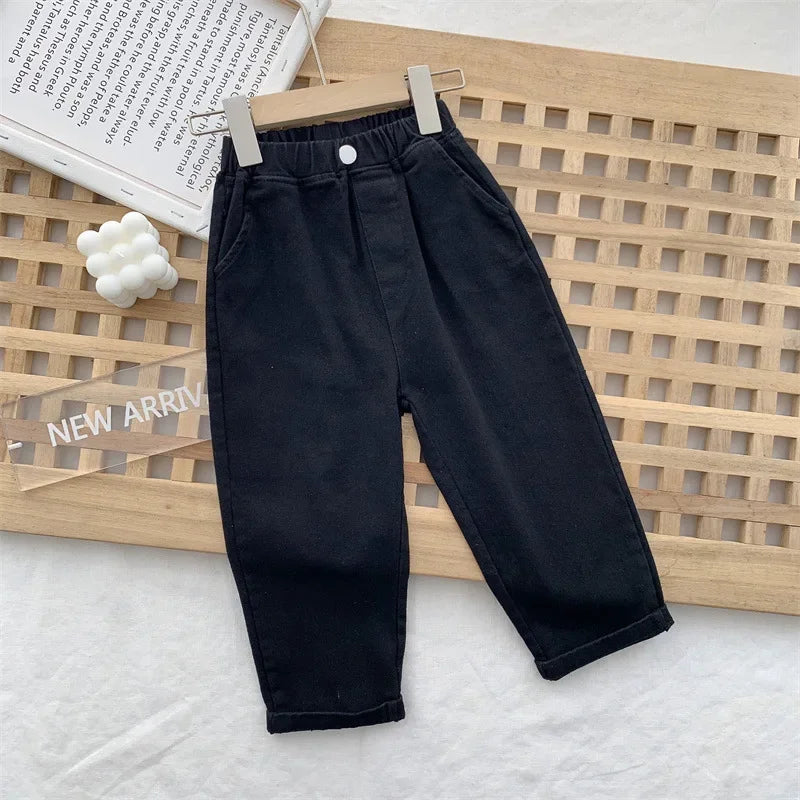 Korean Style Kids Pants - Autumn Spring Slacks for Boys & Girls, Foreign Fashion Trousers Winter Clothes for Girls