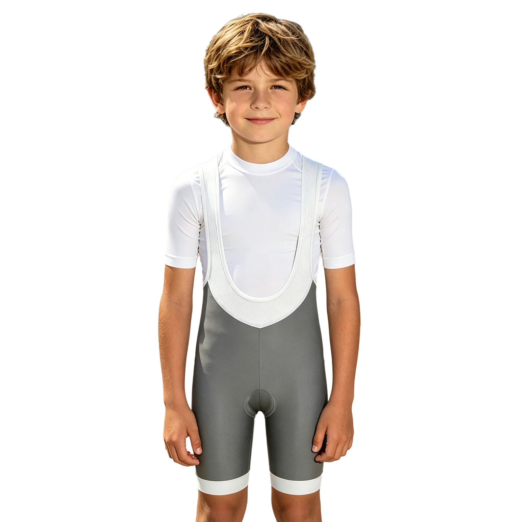 Boys Girls Tracksuit Kids Cycling Bib Shorts Pockets Suspenders Shorts 3D Padded Bicycle Biking Bib Shorts Sportswear Bodysuit