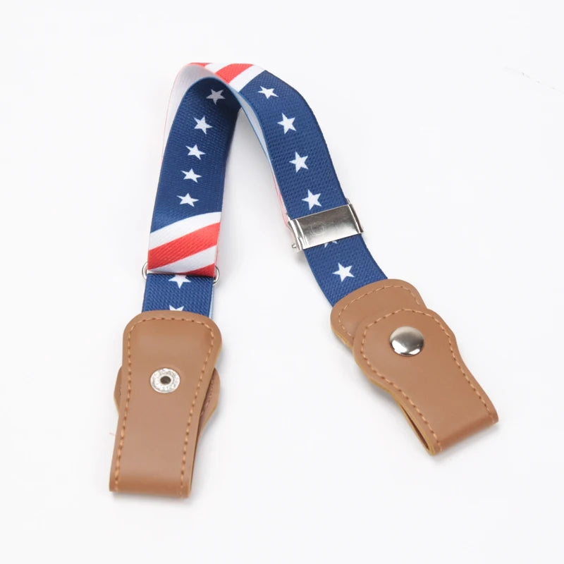 New Child Kids Buckle-Free Elastic Belt No Buckle Stretch Belt for Boys Girls Adjustable Children for Jeans Pants Lazy Belts