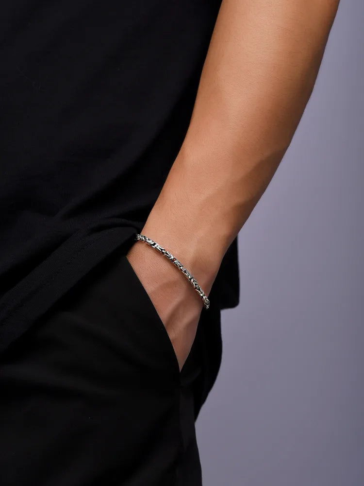 New Bracelet Men's Vajra 925 Thai Silve Retro Doing Old Trend Personality Neutral High Jewelry
