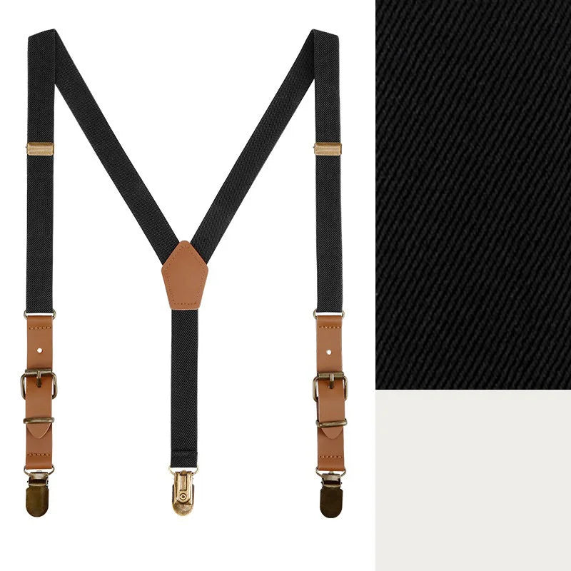 Suspenders for Boys Girls 2cm Y-back 3 Clips Adjustable Elastic Trouser Braces Suspenders Belt for Kids Fashion Accessories