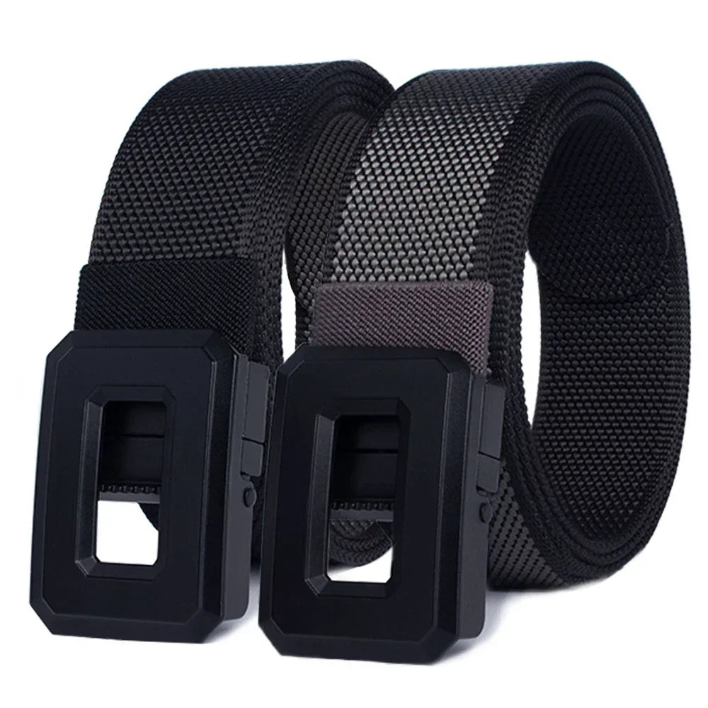 Men Belts Automatic Buckle Tactical Belt Women Fashion Canvas Belts Male Outdoor Fashion Designs Military Belts for Women