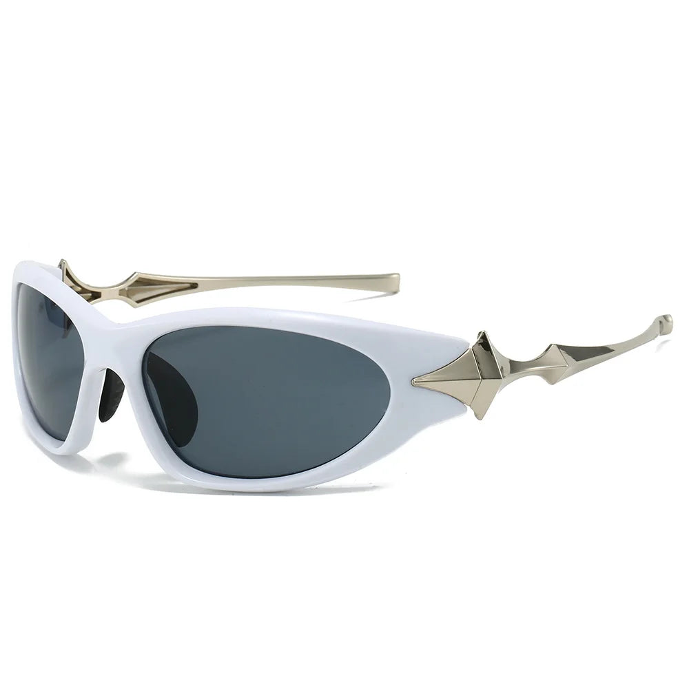 Sunglasses for Men New Fashion Mirror Pilot Punk Vintage Alloy Star Leg Y2K Sun Glasses Women Sexy Hip Hop Shades Driving Uv400