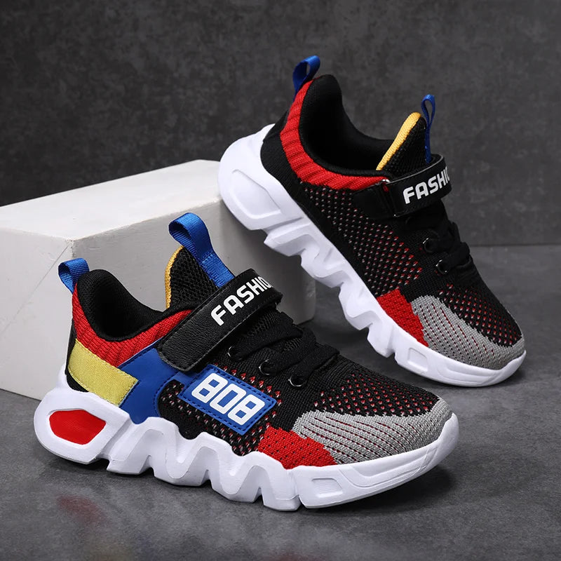 2023 Kids Shoes Outdoor Sneakers Boys Breathable Walking Shoes Casual Children Sport Shoes Mesh Lightweight Shoes for Girls