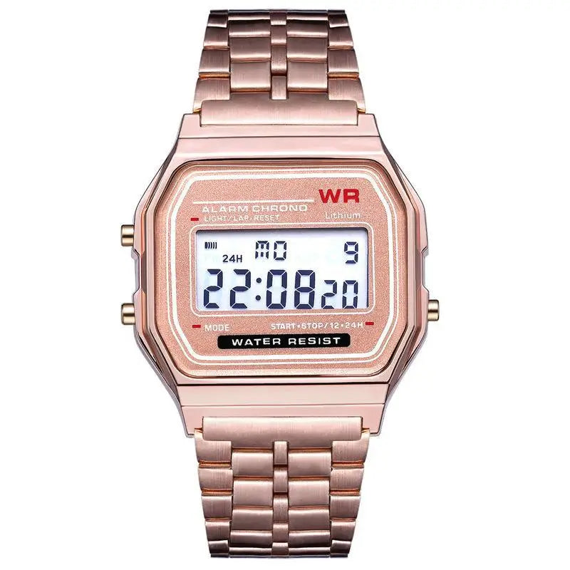 Women Men Unisex Watch Gold Silver Black Vintage LED Digital Sports Military Wristwatches Electronic Digital Present Gift Male