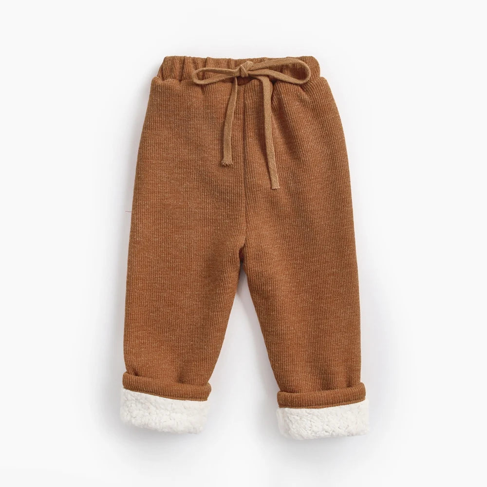 Infants Long Pants Thicken Kids Pants Solid Warm Children Clothing Winter