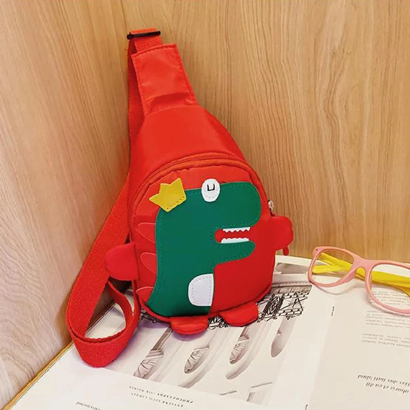 Fashion Cartoon Dinosaur Crossbody Bags Boys Girls Cute Kids Chest Bags Shoulder Messenger Travel Backpack For Children