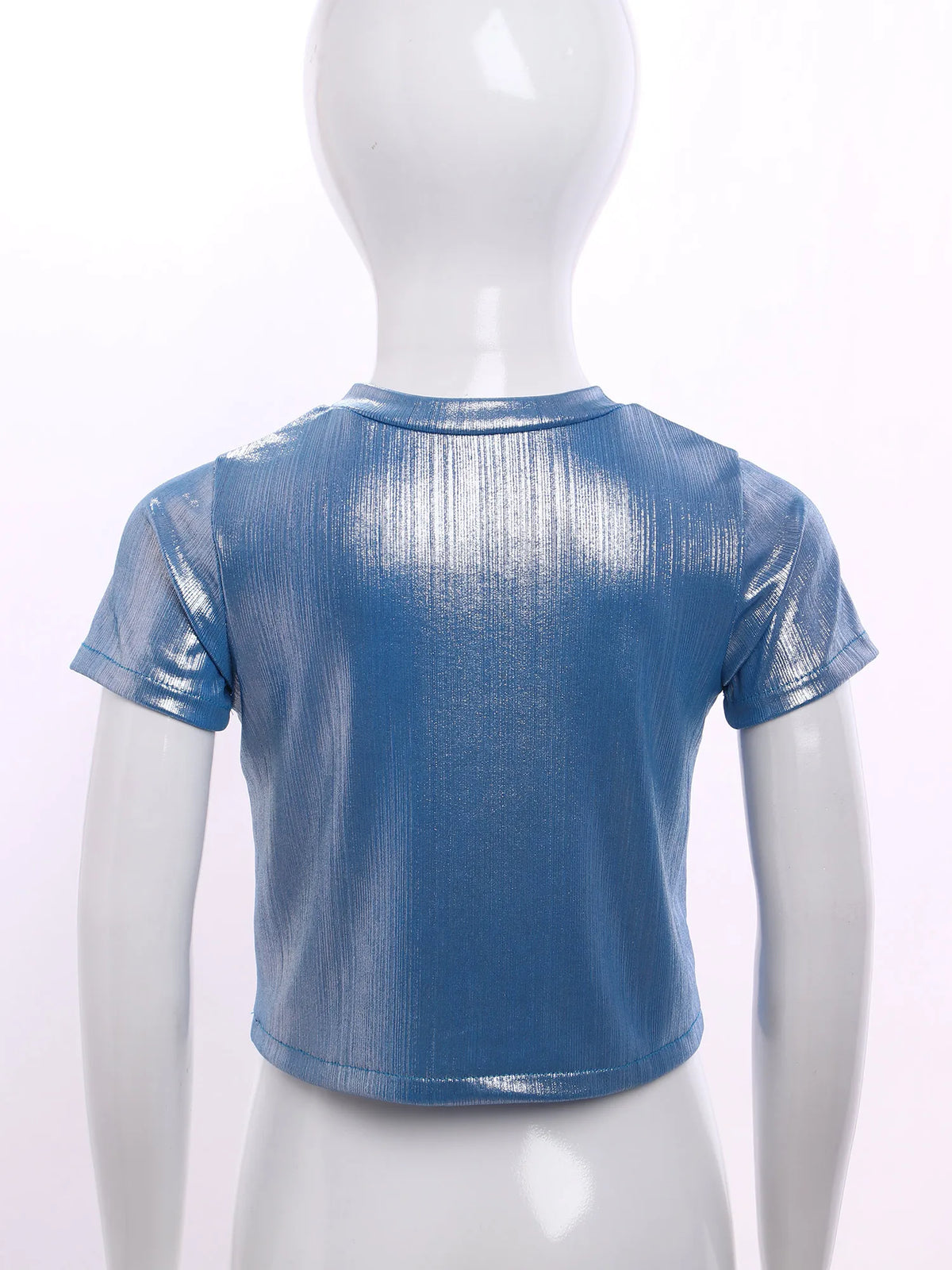 Children T-shirts Short Sleeve T-shirt Sparkling Sequins Tops Streetwear Girls Boy Jazz Dance Costume Kids Performance Clothes
