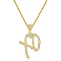 1Pcs Men's Fashion Street Trend Jewelry Accessories Gift Exquisite   Inlaid White Zircon Pendant Necklace