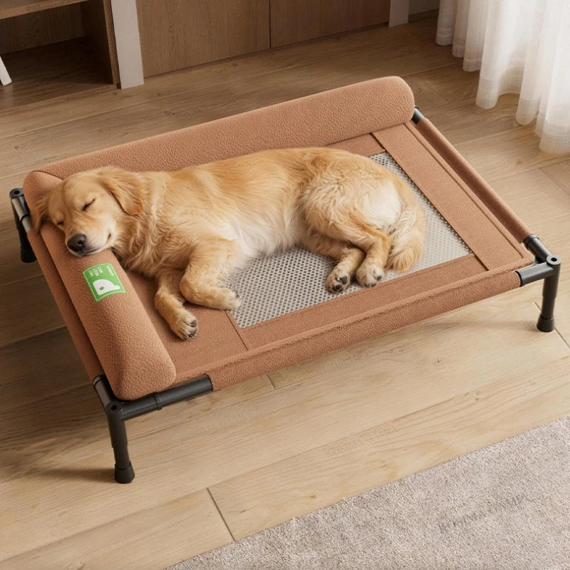 Pet Travel Cot with Soft Edged Pillow Breathable Elevated Cooling Dog Bed for Dogs Hammock Bed Small for Indoor & Outdoor