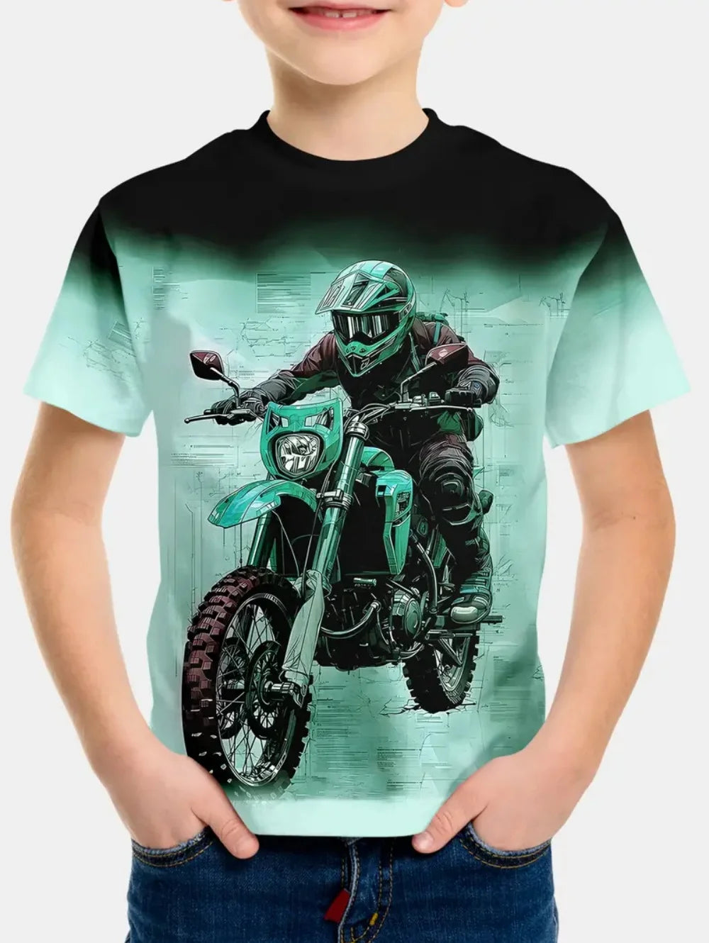 Kids Clothes Boys T Shirt Short Sleeve Stylish Car Racing Graphic T Shirts Children Summer Clothes Casual Streetwear Boy Clothes
