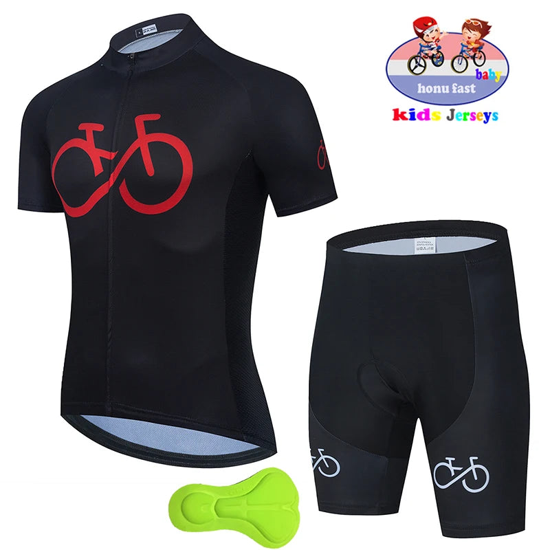2023 Childrens Cycling Clothes Summer Kids Shorts Jersey Biking Suit Child Clothes MTB Children's Cycling Wear Equipment
