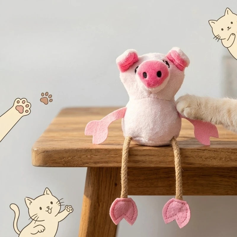 Cat Dog Toys Sound Interactive Plush Pig Pet Products Large And Small Dog Chew Squeak Toy Puppy Teething Cleaning Pet Supplies