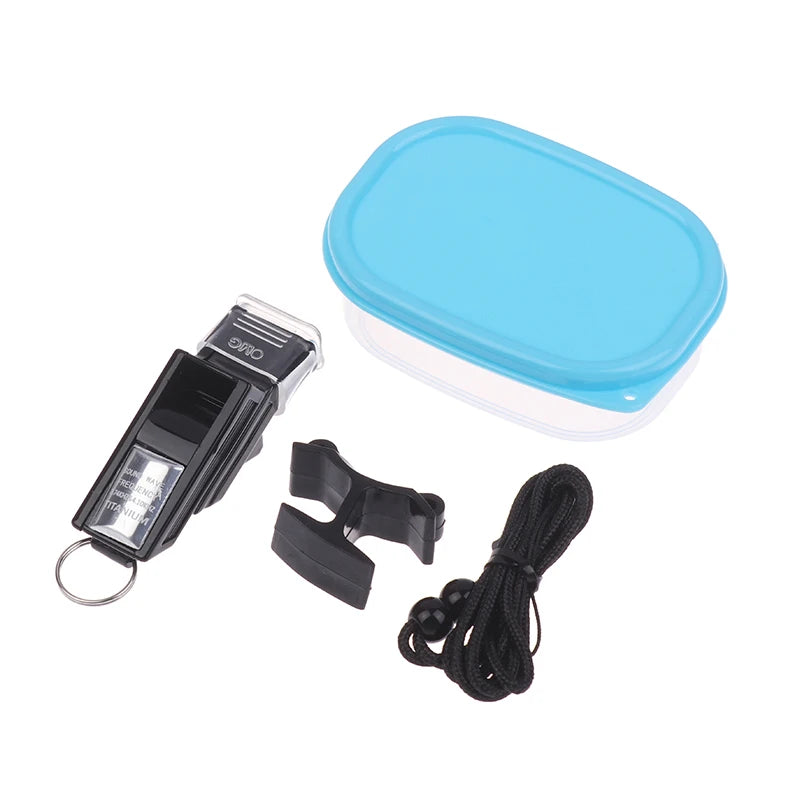 ★▲Professional Football Referee Whistles With Lanyard Box Big Sound Plastic Whistles Basketball Whistles  Equipment