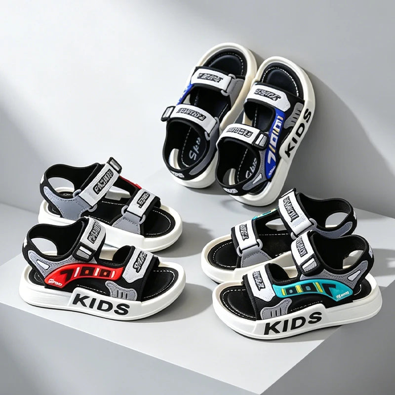 Kids Boys Fashion Sport Sandals, Soft Non Slip Sole Casual Breathable Summer Outdoor Beach Walking Children Shoes